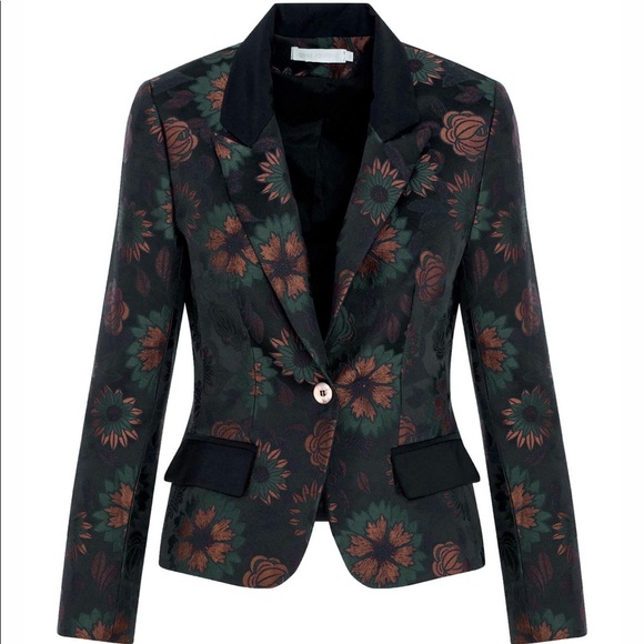 Anne Fontaine Suki Floral Satin Blazer